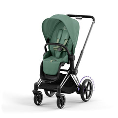 Cybex e-Priam Pushchair - Chrome Black / Leaf Green