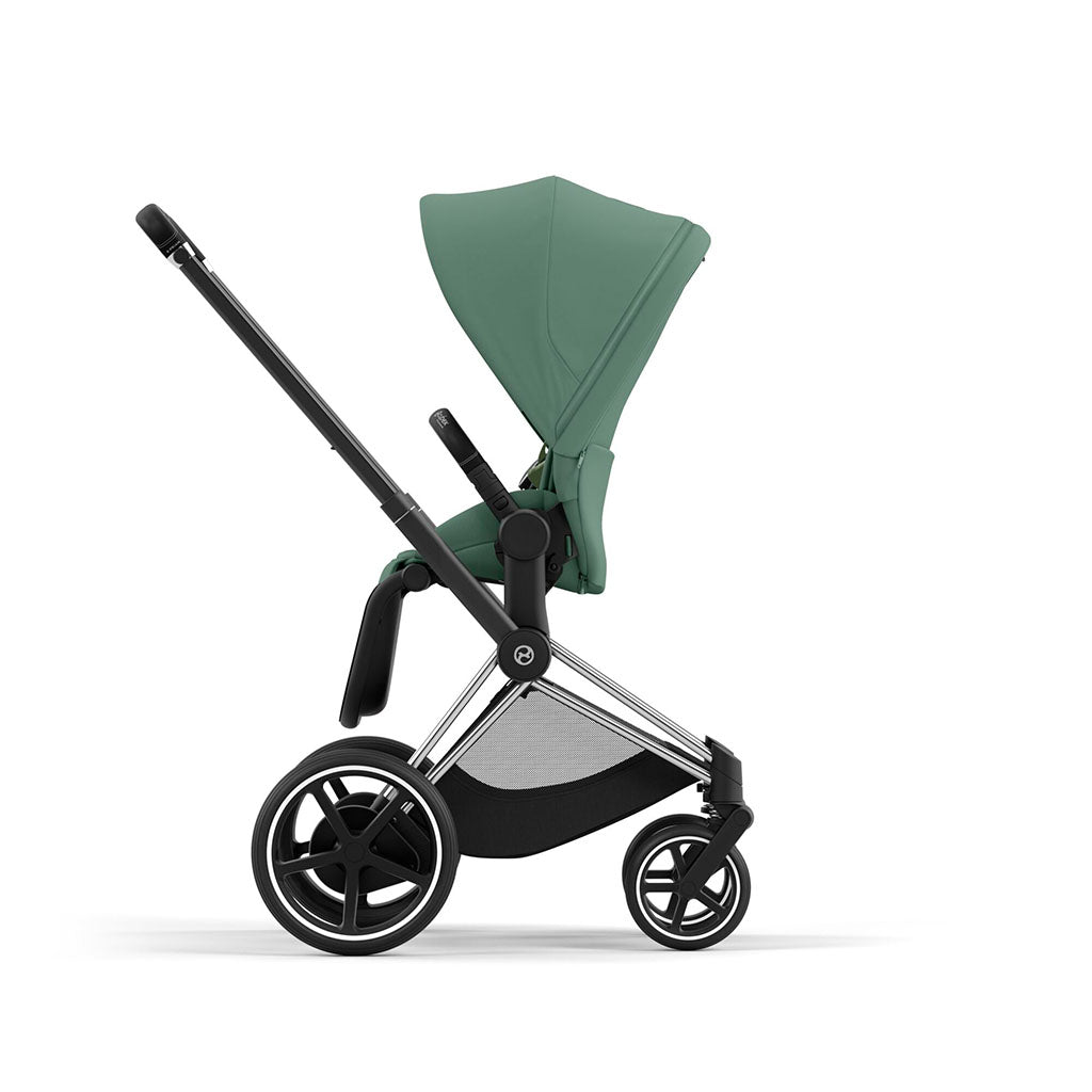 Cybex e-Priam Travel System - Chrome Black / Leaf Green