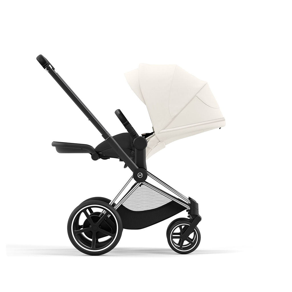 Cybex e-Priam Travel System - Chrome Black / Off White