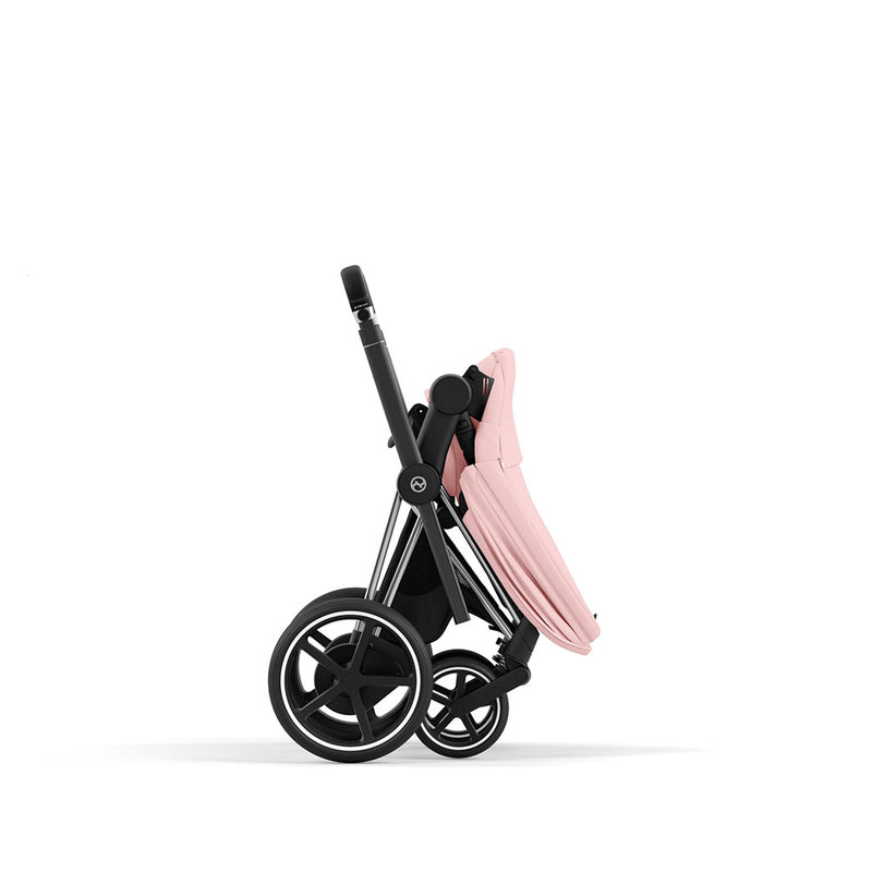Cybex e-Priam Travel System - Chrome Black / Peach Pink