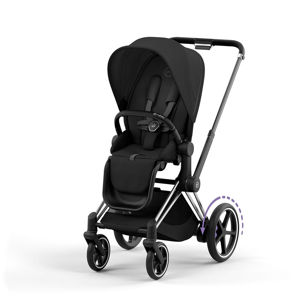 Cybex e-Priam Travel System - Chrome Black / Sepia Black