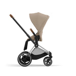 Cybex e-Priam Pushchair - Chrome Brown / Cozy Beige