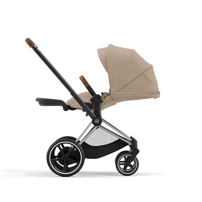 Cybex e-Priam Pushchair - Chrome Brown / Cozy Beige