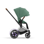 Cybex e-Priam Pushchair - Chrome Brown / Leaf Green