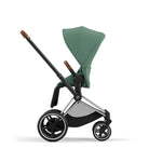 Cybex e-Priam Pushchair - Chrome Brown / Leaf Green