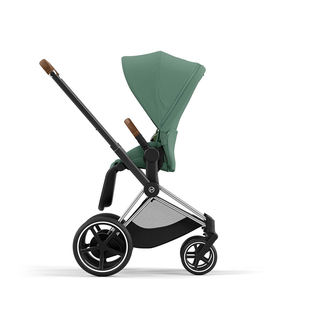 Cybex e-Priam Travel System - Chrome Brown / Leaf Green