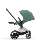 Cybex e-Priam Pushchair - Chrome Brown / Leaf Green