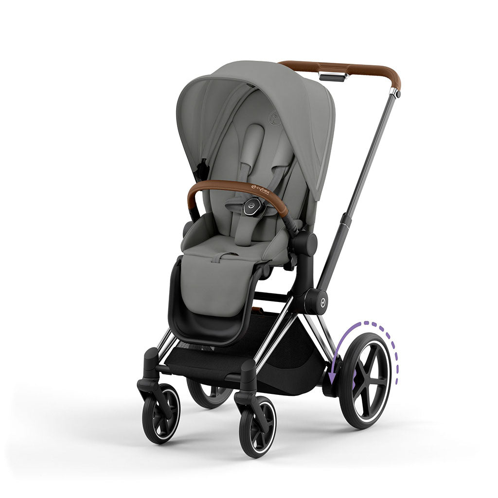 Cybex e-Priam Travel System - Chrome Brown / Mirage Grey
