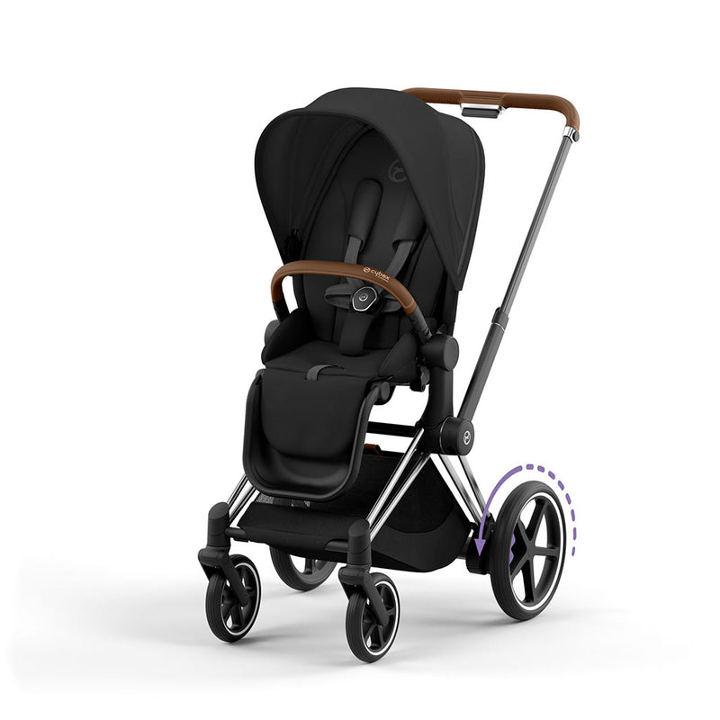Cybex e-Priam Pushchair - Chrome Brown / Sepia Black