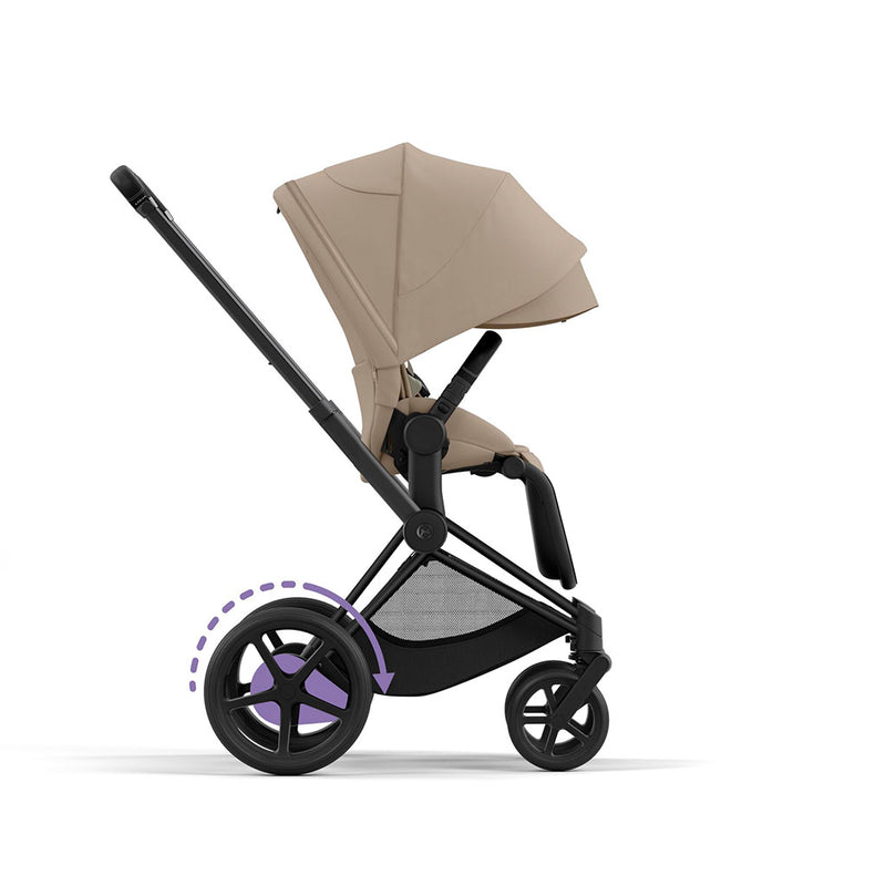 Cybex e-Priam Pushchair - Matt Black / Cozy Beige