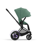 Cybex e-Priam Travel System - Matt Black / Leaf Green