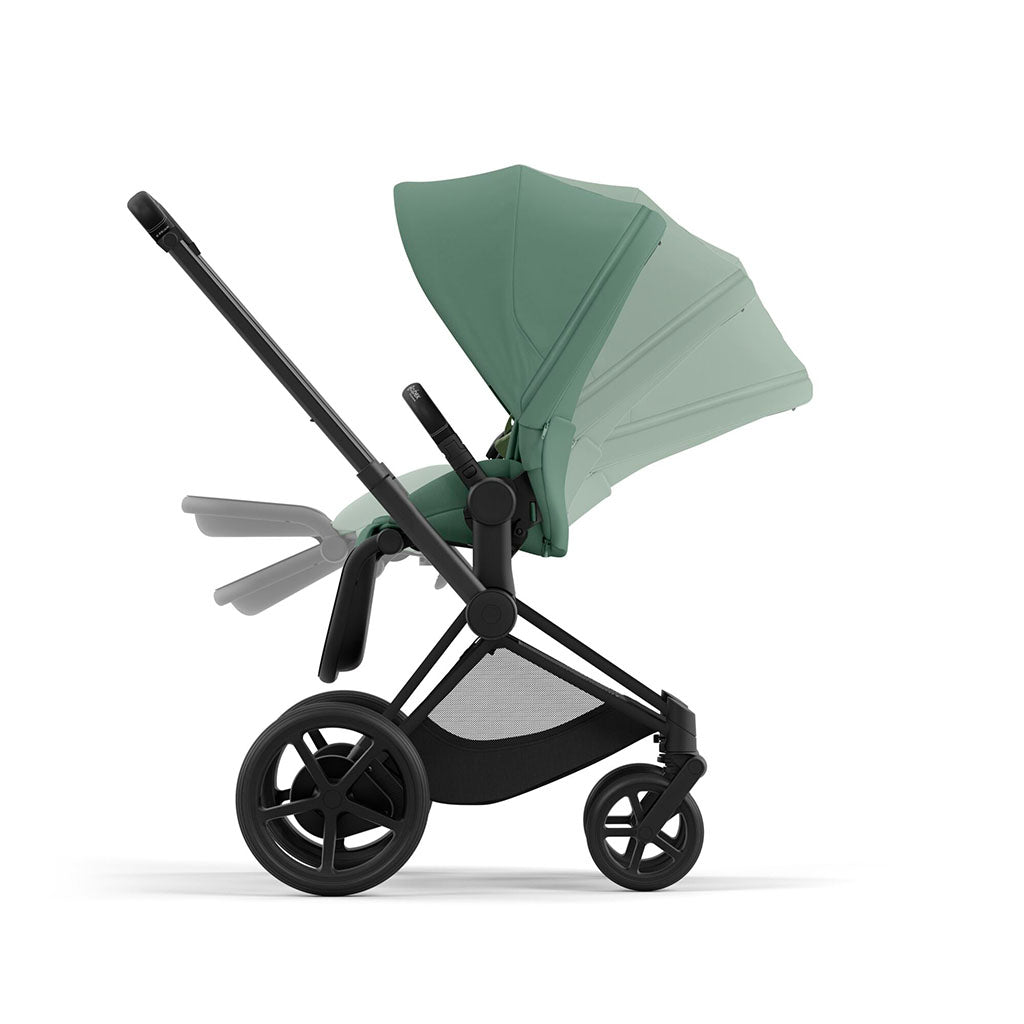 Cybex e-Priam Travel System - Matt Black / Leaf Green