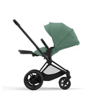 Cybex e-Priam Travel System - Matt Black / Leaf Green