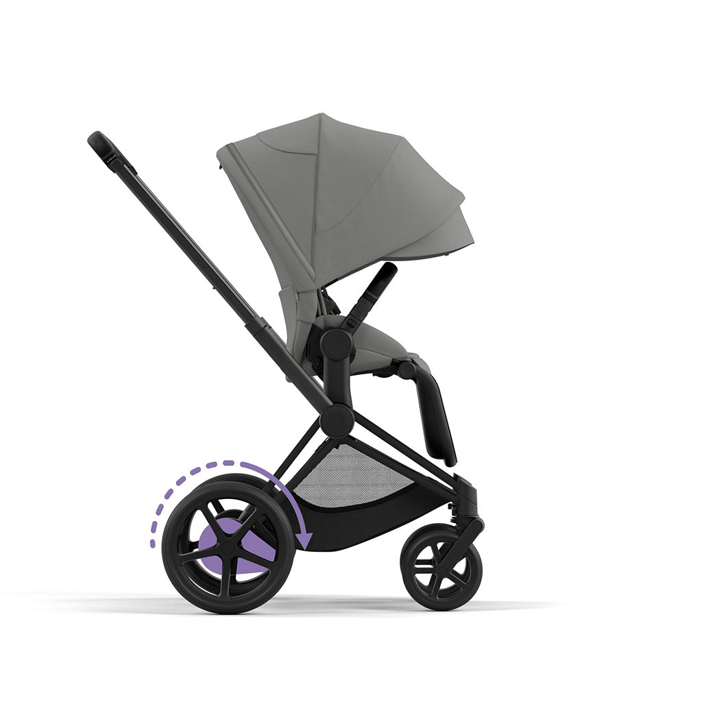 Cybex e-Priam Travel System - Matt Black / Mirage Grey