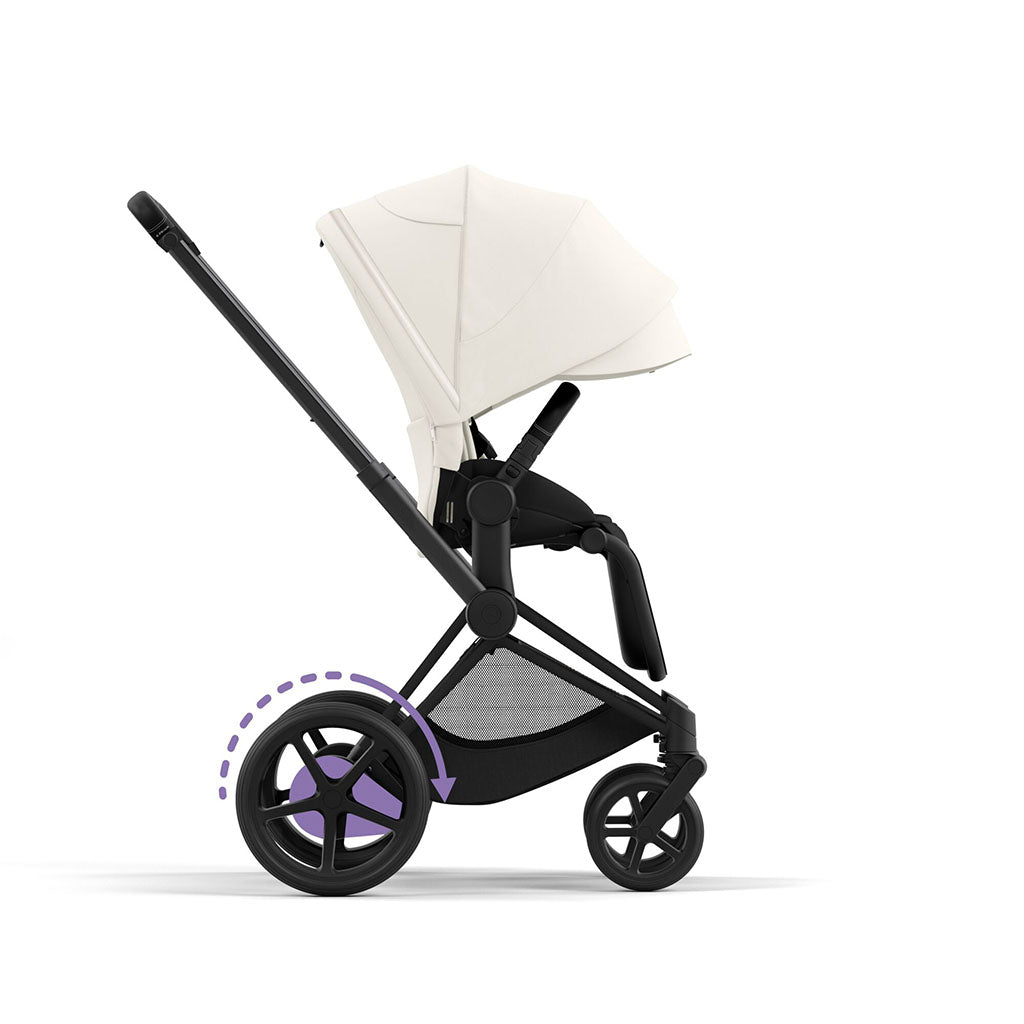 Cybex e-Priam Travel System - Matt Black / Off White
