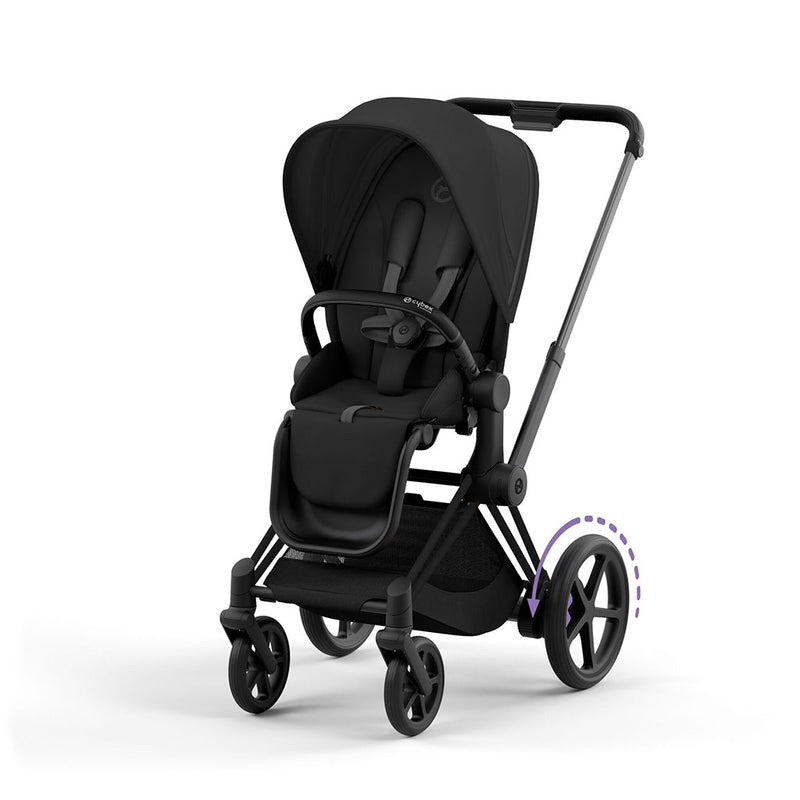 Cybex e-Priam Travel System - Matt Black / Sepia Black