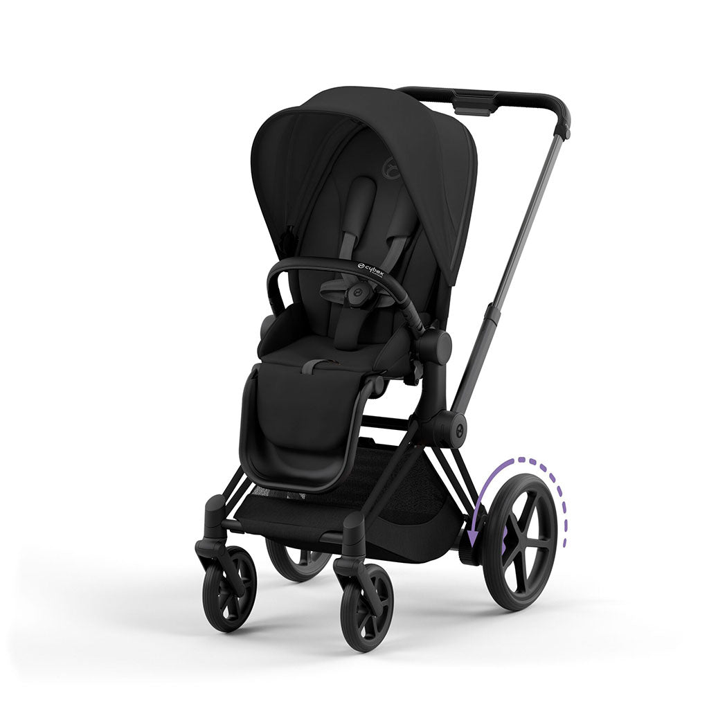 Cybex e-Priam Travel System - Matt Black / Sepia Black