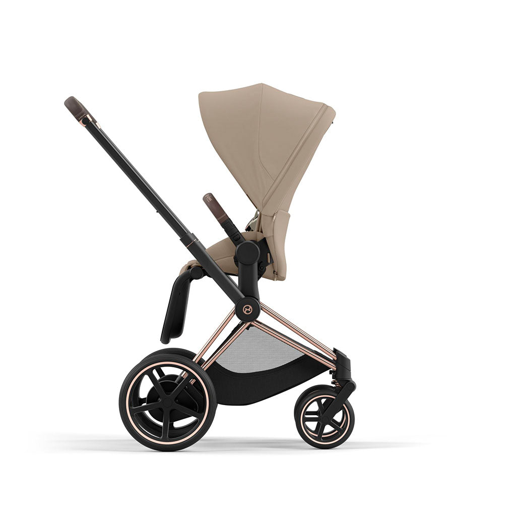 Cybex e-Priam Travel System - Rosegold / Cozy Beige