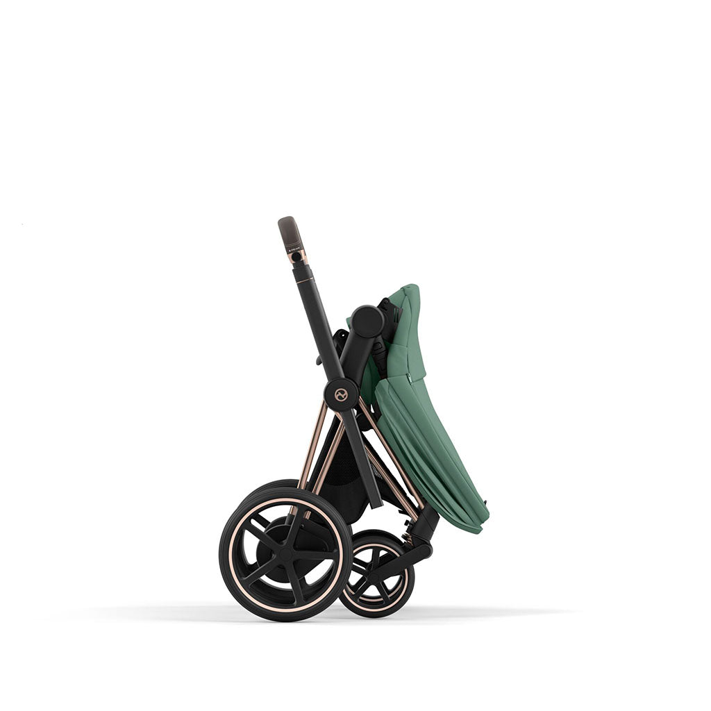 Cybex e-Priam Pushchair - Rosegold / Leaf Green