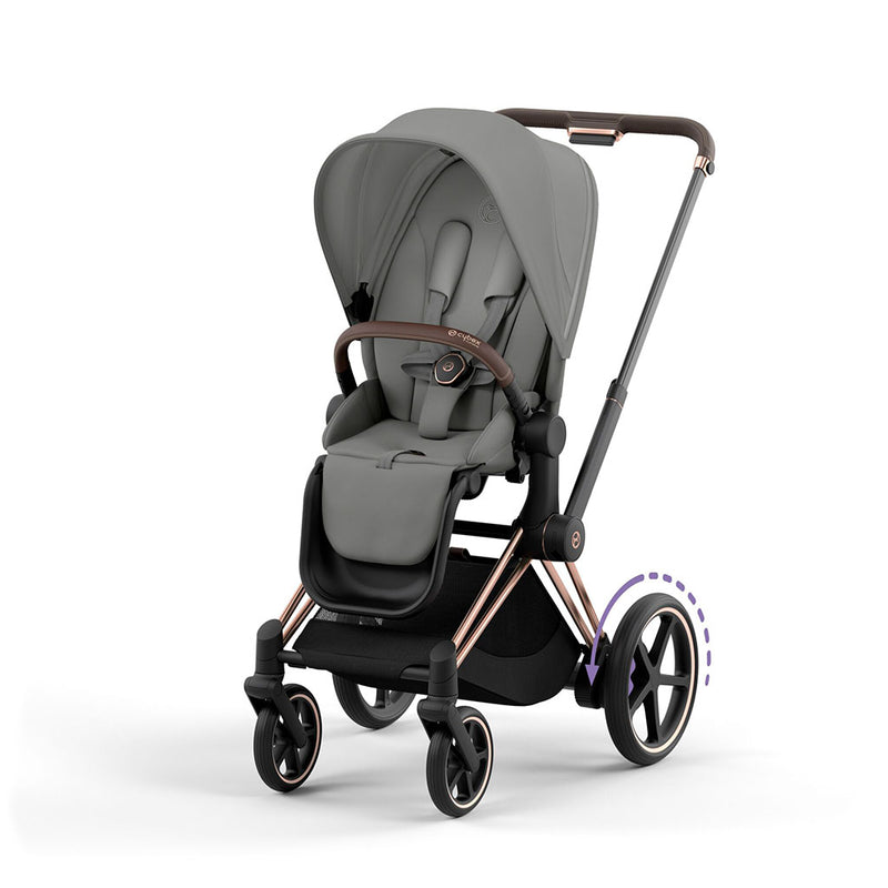 Cybex e-Priam Travel System - Rosegold / Mirage Grey