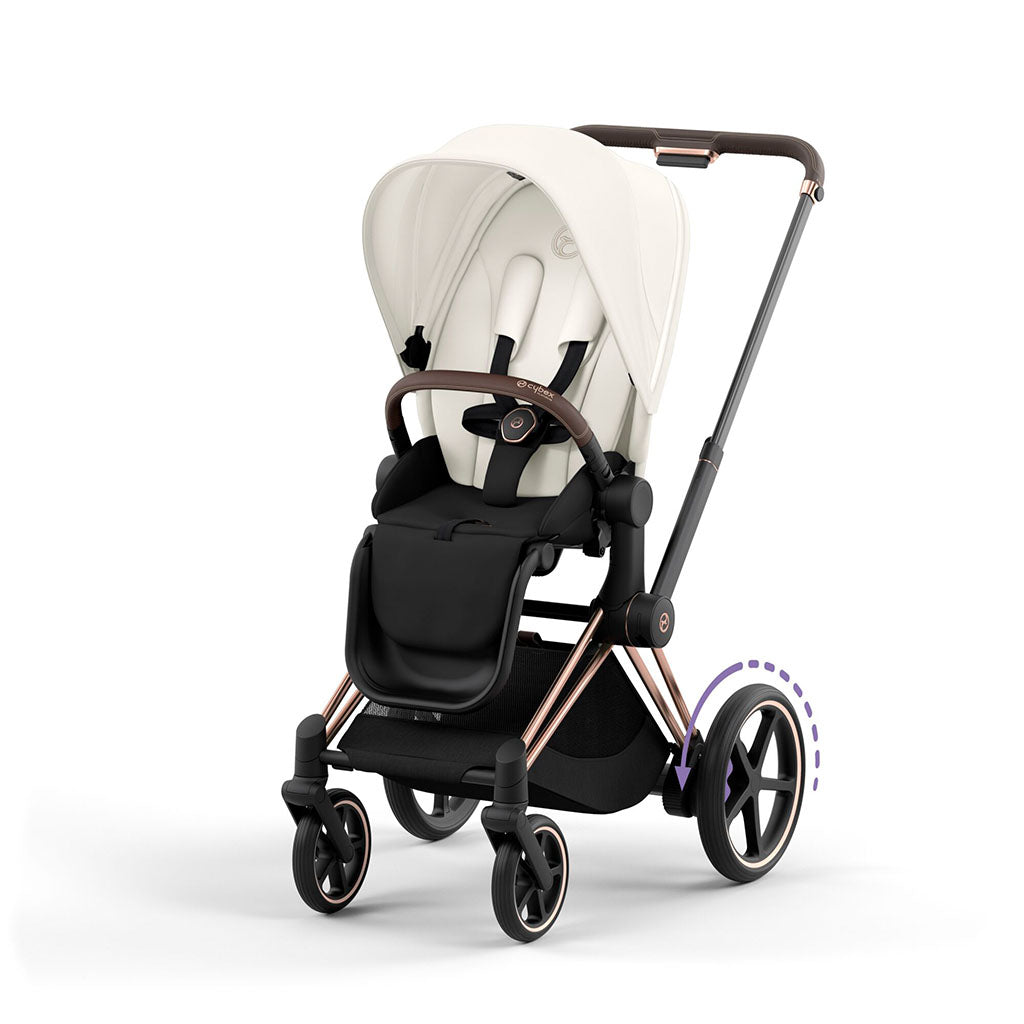 Cybex e-Priam Travel System - Rosegold / Off White