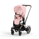 Cybex e-Priam Travel System - Rosegold / Peach Pink