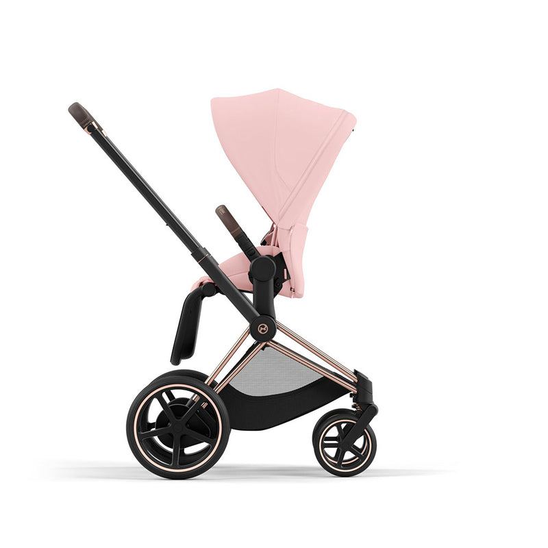 Cybex e-Priam Travel System - Rosegold / Peach Pink