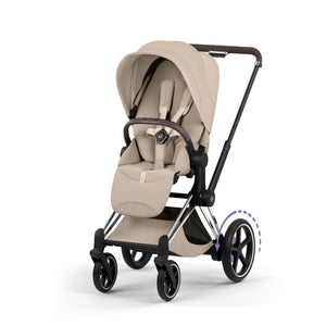 Cybex e-Priam Style Pushchair - Chrome Brown / Cozy Beige