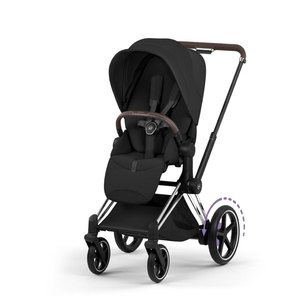 Cybex e-Priam Style Pushchair - Chrome Brown / Sepia Black