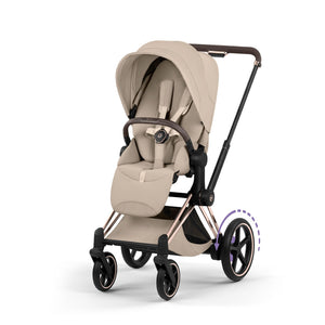 Cybex e-Priam Style Pushchair - Rosegold / Cozy Beige