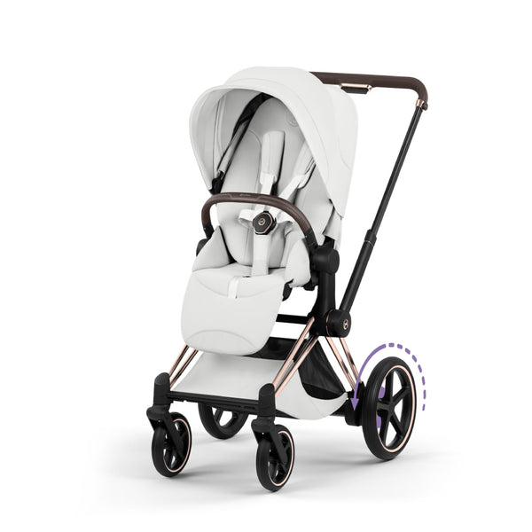 Cybex e-Priam Style Pushchair - Rosegold / Off White