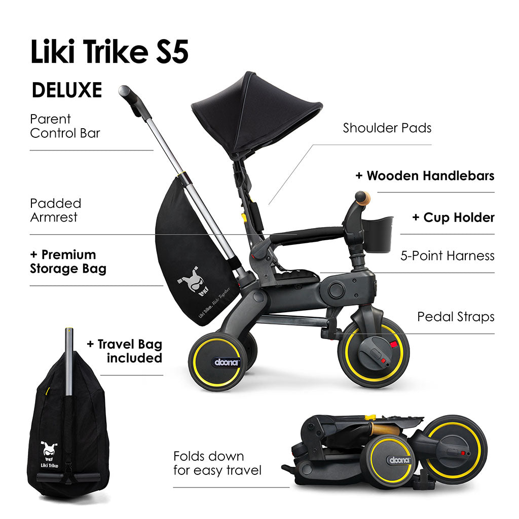 Doona Liki Trike S5 - Nitro Black Deluxe