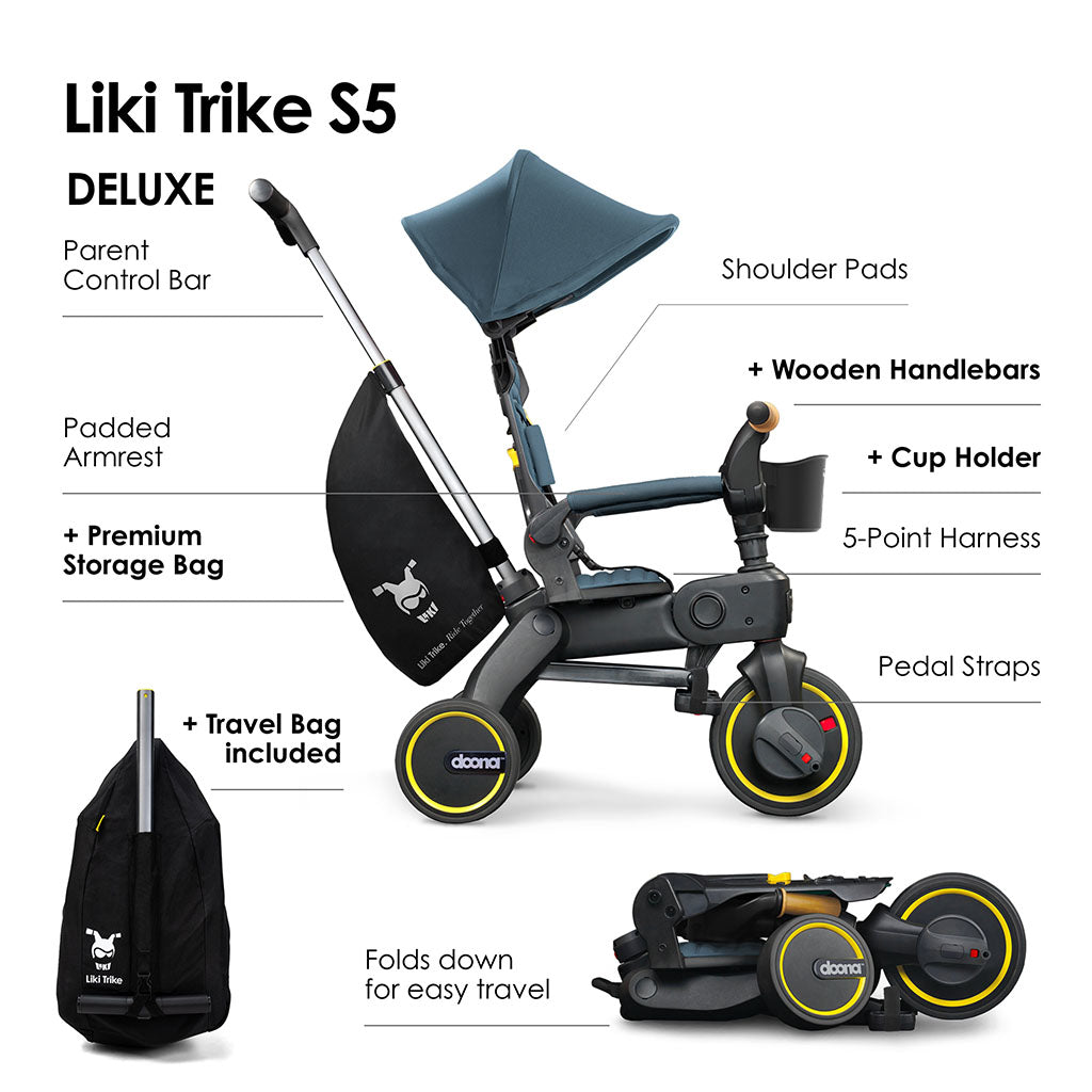 Doona Liki Trike S5 - Ocean Blue Deluxe