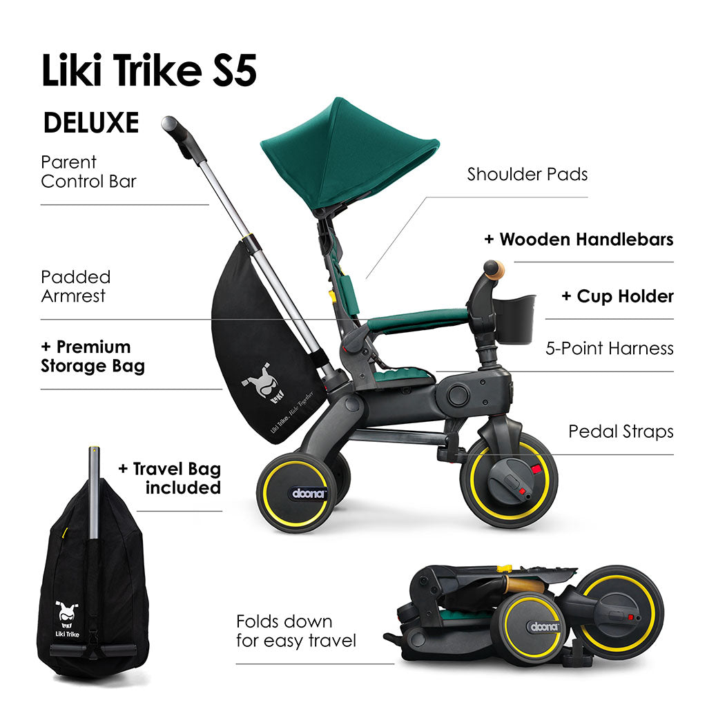 Doona Liki Trike S5 - Racing Green Deluxe