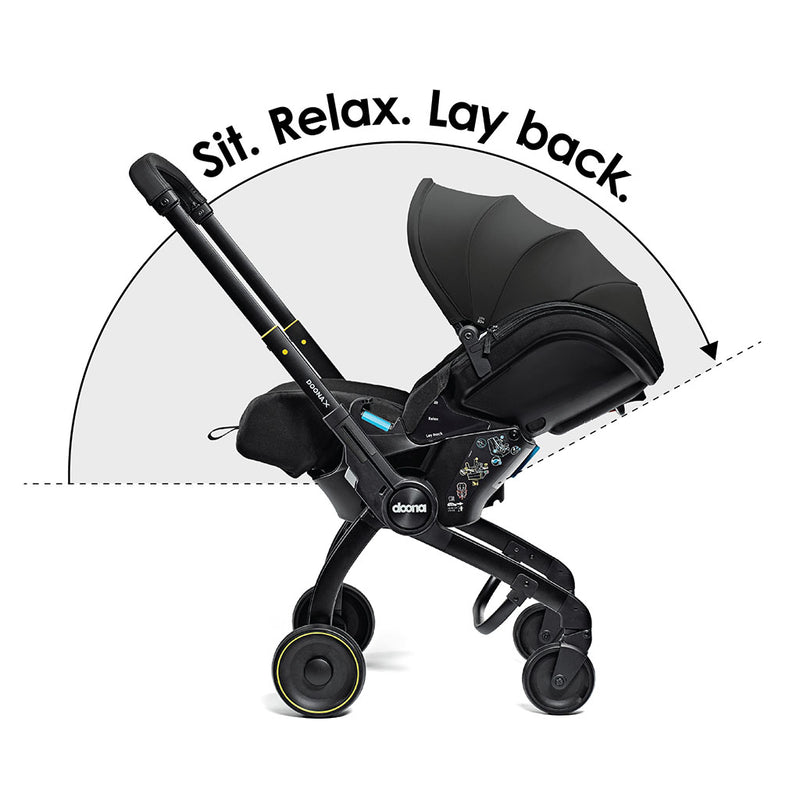 Doona X Car Seat Stroller and Base - Nitro Black