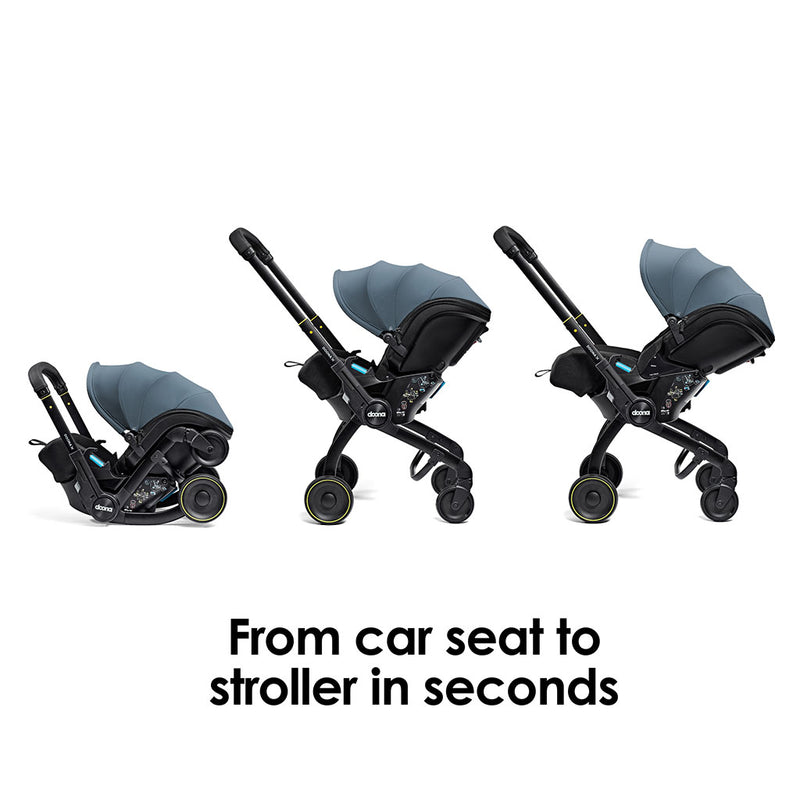 Doona X Car Seat Stroller and Base - Ocean Blue