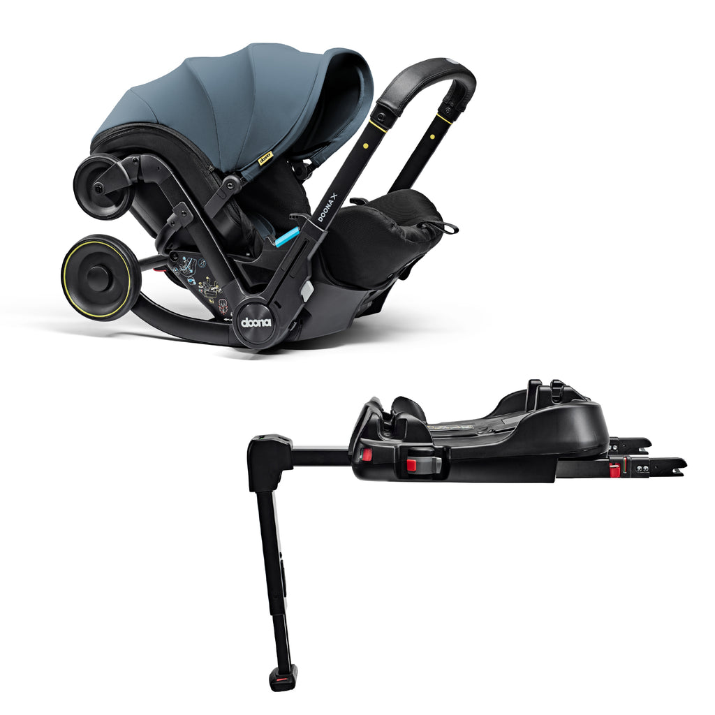 Doona X Car Seat Stroller and Base - Ocean Blue