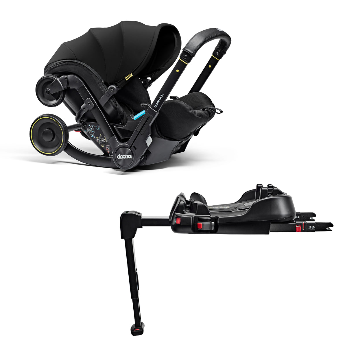 Doona_X_Car_Seat_Stroller_and_Base_Nitro_Black_1