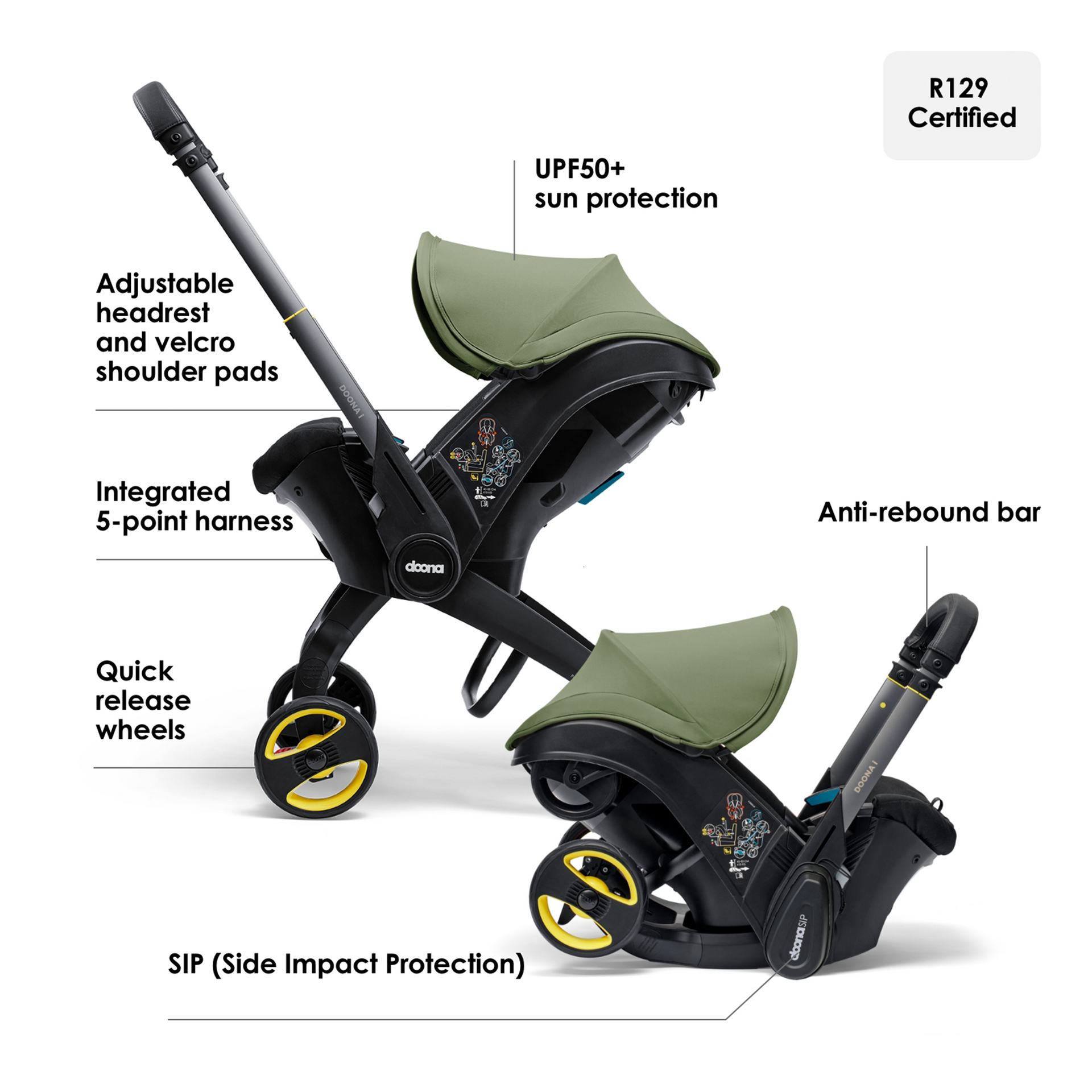 Doona i Car Seat & Stroller - Desert Green