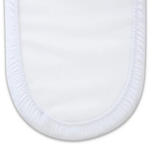 Clair de Lune White Palm Moses Basket Mattress Protector - Chelsea Baby
