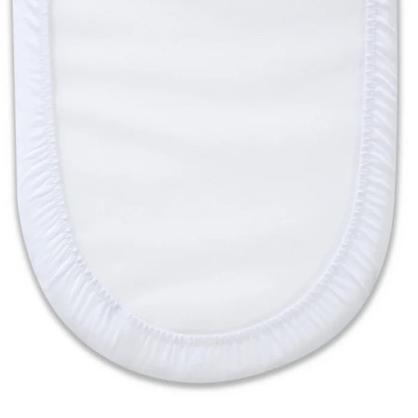 Clair de Lune White Palm Moses Basket Mattress Protector - Chelsea Baby