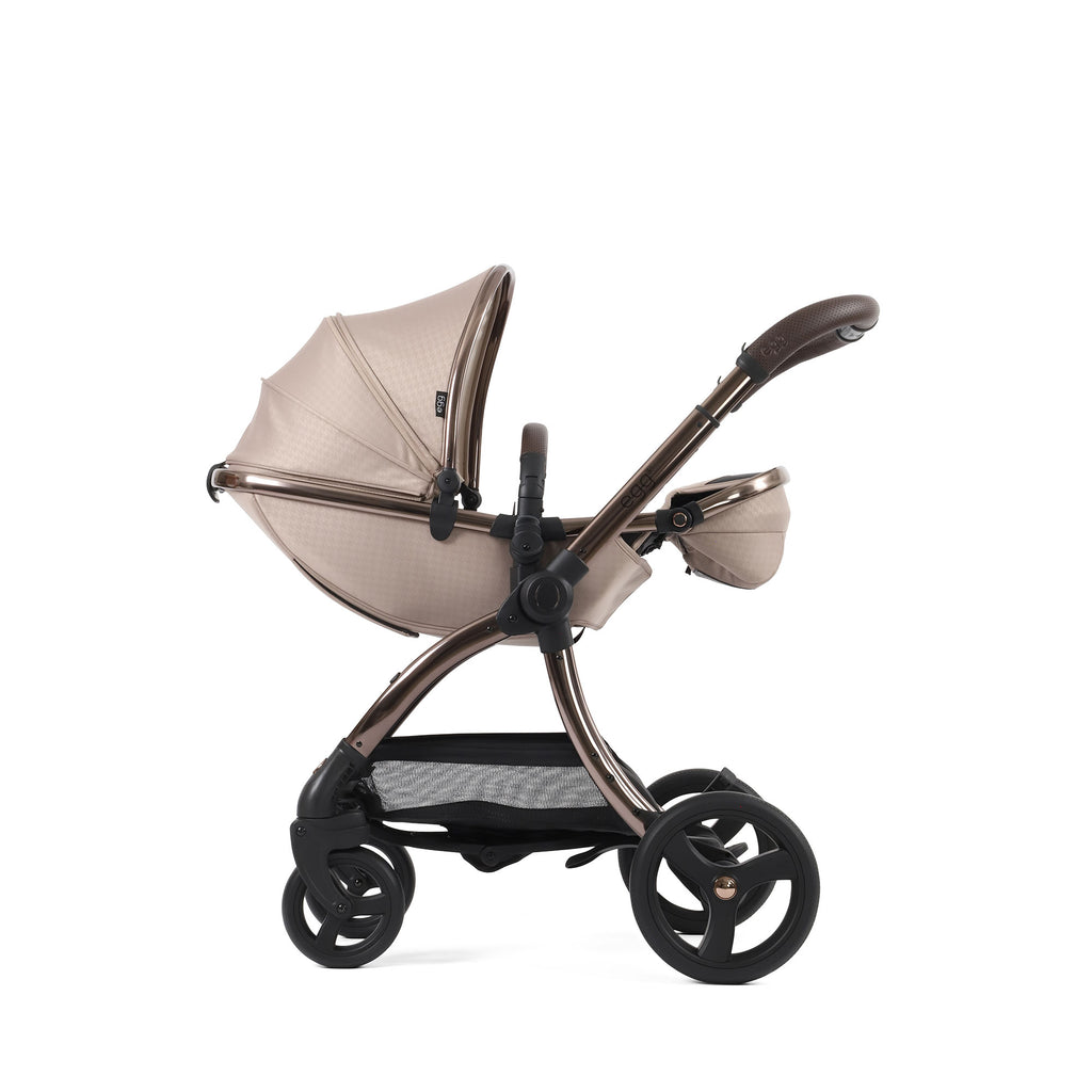 Egg 3 Luxury Shell i Size Travel System - Houndstooth Almond