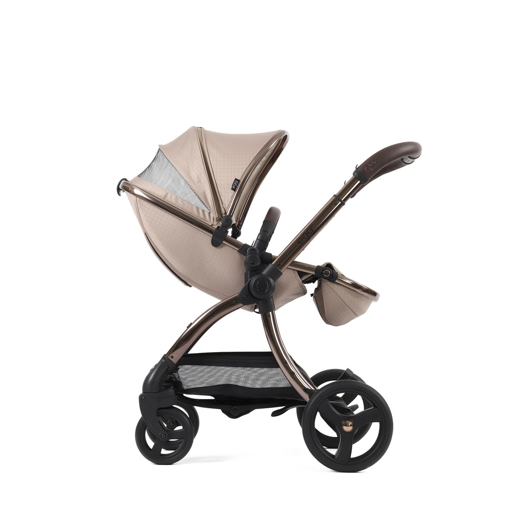 Egg 3 Luxury Shell i Size Travel System - Houndstooth Almond