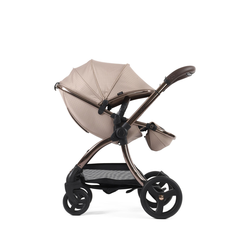 Egg 3 Luxury Shell i Size Travel System - Houndstooth Almond
