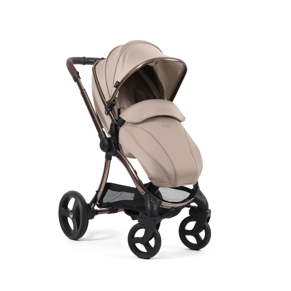Egg 3 Luxury Shell i Size Travel System - Houndstooth Almond