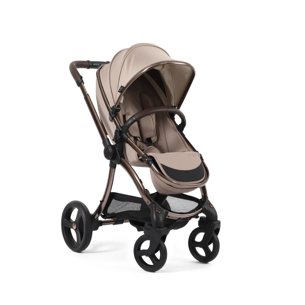 Egg 3 Luxury Shell i Size Travel System - Houndstooth Almond
