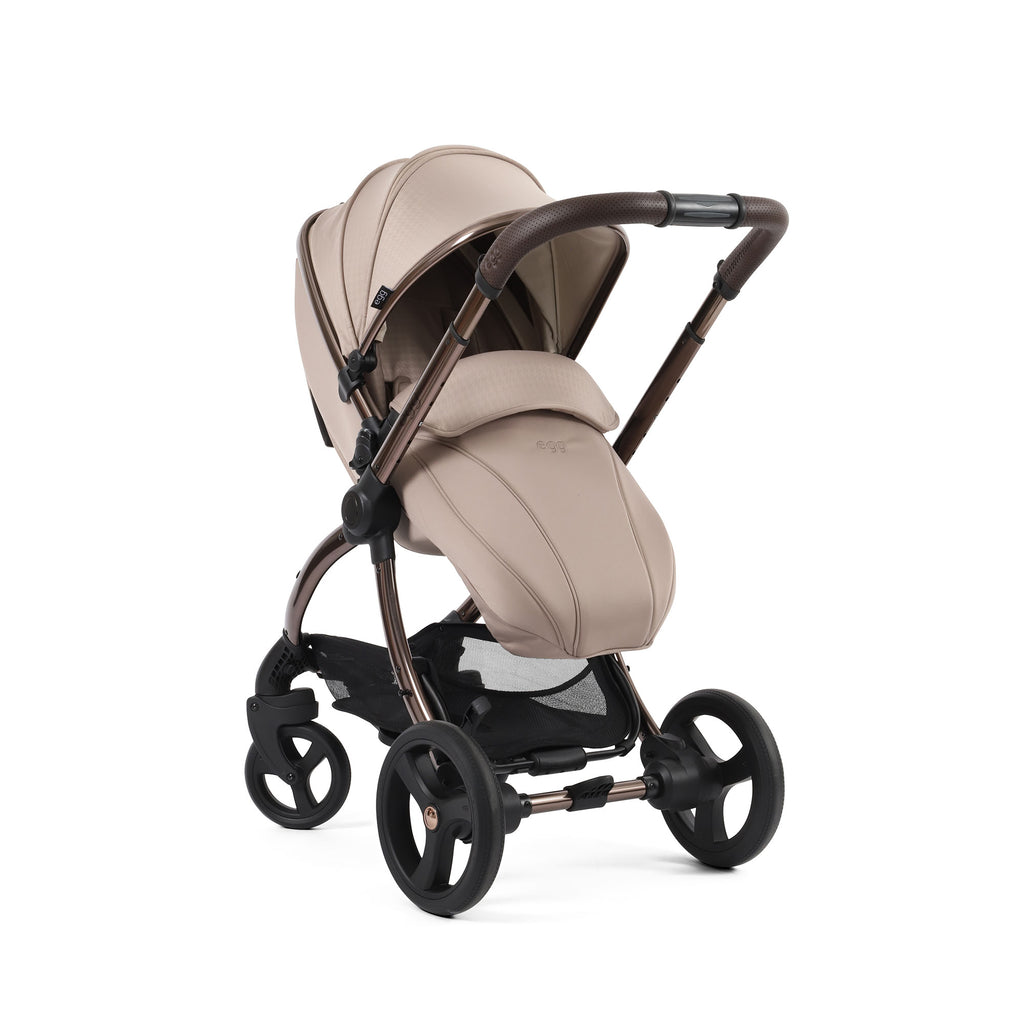 Egg 3 Luxury Shell i Size Travel System - Houndstooth Almond
