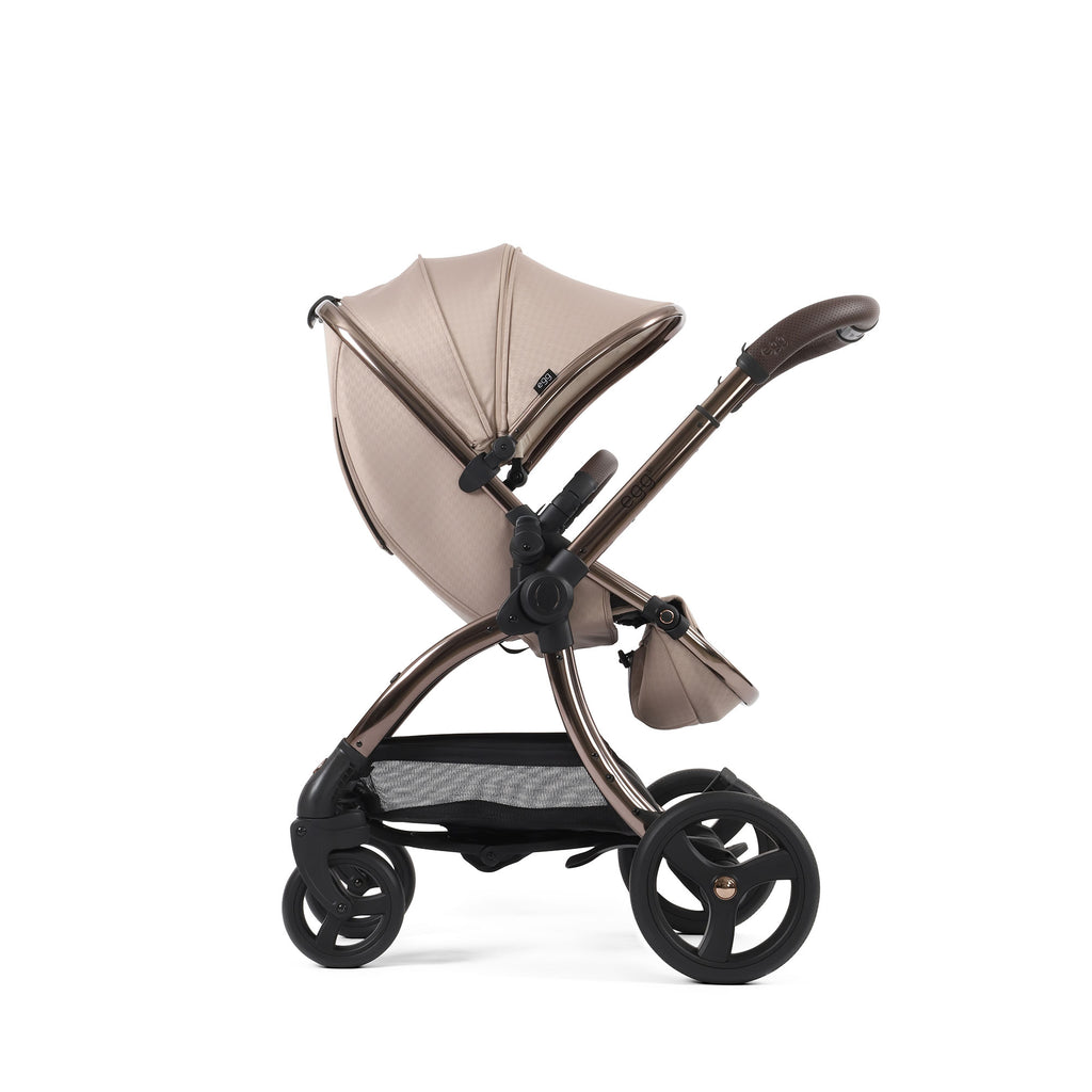 Egg 3 Luxury Shell i Size Travel System - Houndstooth Almond