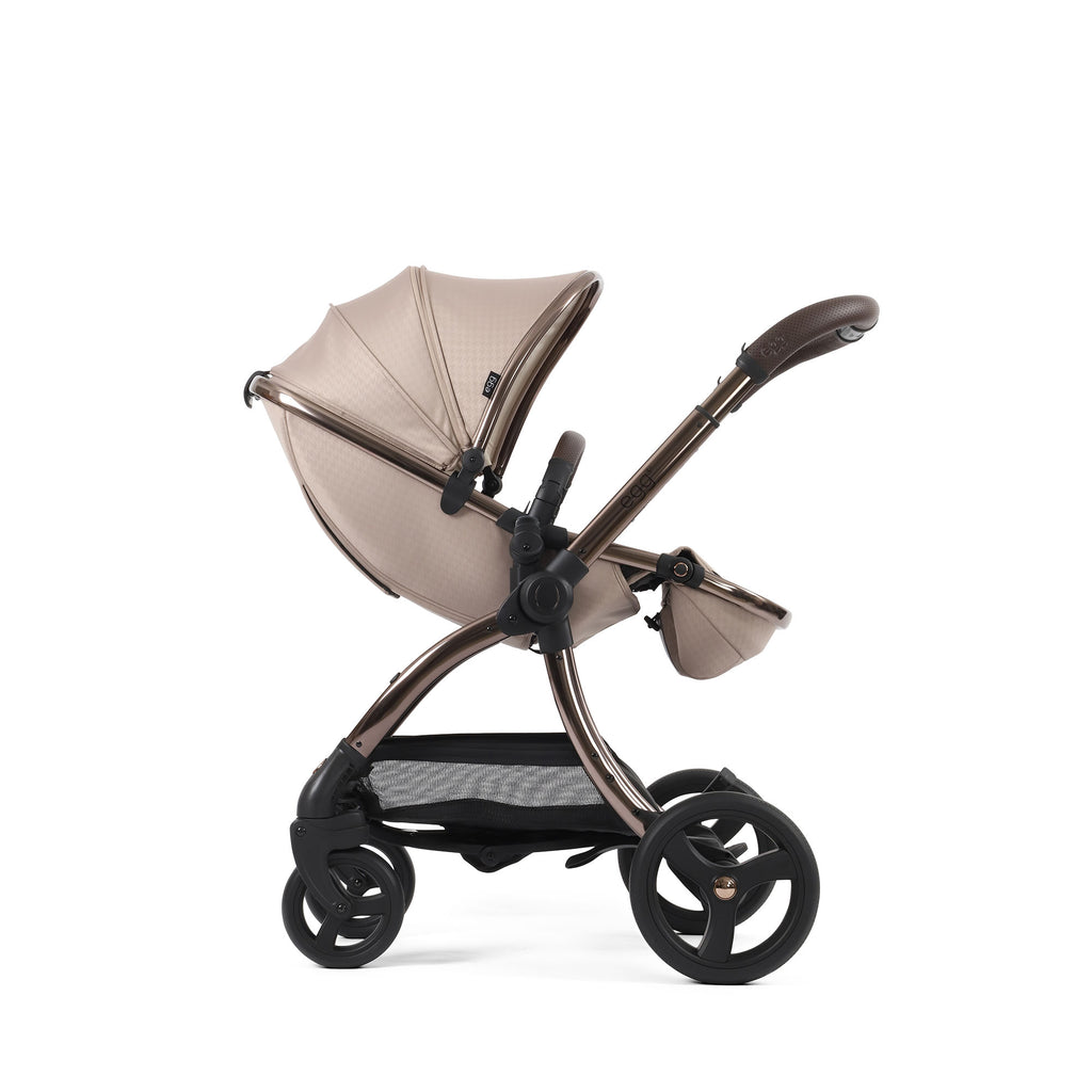 Egg 3 Luxury Shell i Size Travel System - Houndstooth Almond