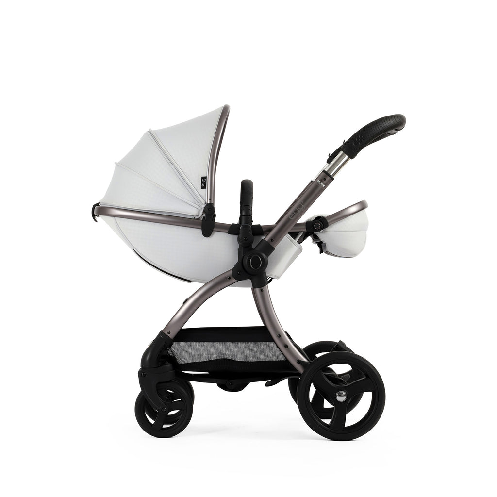 Egg 3 Luxury Shell i Size Travel System - Houndstooth Silver